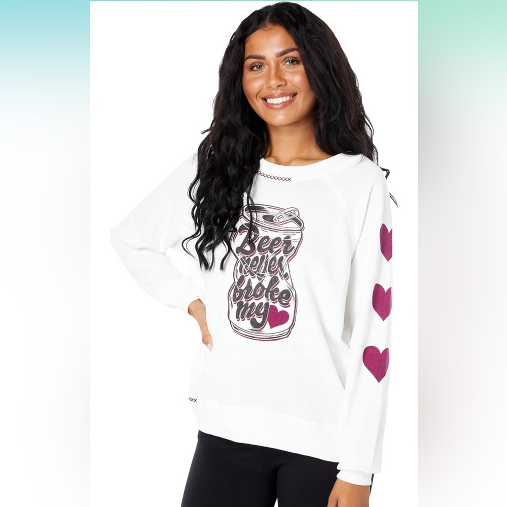 Small Wildfox Beer Never Broke My Heart Limited Edition Baggy Jumpy WOT